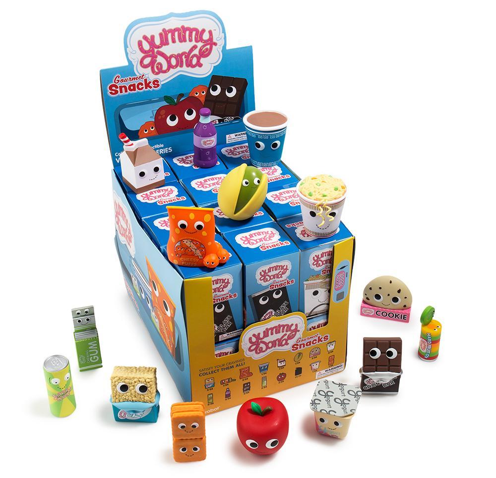 Yummy World Gourmet Snacks vinyl mini figure from the blind box series, featuring colorful snack-themed character details.